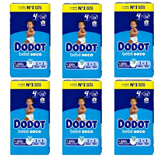 Dodot Bebé Seco Talla 4 (9-14kg) GigaPack 348 pañales